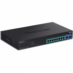 PoE Switch: 8 x 10/100/1000Mbps PoE+, 2x Mini-GBIC (SFP), Web Smart, r&auml;kitav