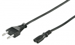 220V Toitekaabel 1.8m, must, CEE 7/16 maanduseta - C7