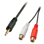 3.5mm (M) - 2xRCA (F) kaabel 0.25m, must