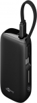 Akupank: 1xUSB-C PD max. 20W, 1xUSB-A QC 3.0 max. 23W, 5000mAh 18.3 Wh, Li-Po, must