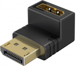 Adapter Displayport (M) - (F), 90&deg; nurgaga &uuml;les, 8K 7680x4320@144Hz, must
