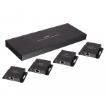 HDMI pikendaja 4porti l&auml;bi CAT6 kuni 70.0m, PoC, 3840x2160@30Hz