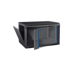 Seinakapp 9U 501x600x600 k,l,s, 19", klaasuks, eemaldatavad k&uuml;ljed, komplekteerimata, must