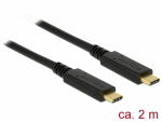 USB-C kaabel 2.0m, USB 3.1 5Gbps, 3A, must