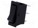 Klahvl&uuml;liti SPST Pos: 2 OFF-(ON); 10A/250VAC; black; none; 50m&Omega;
