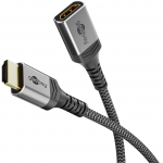 HDMI pikenduskaabel 3.0 m, Ultra High Speed, 8K @ 60 Hz, hall tekstiil