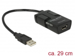USB isolaator, USB 2.0 A (M) - USB 2.0 A (F), 5kV isolatsiooniga