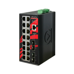 Switch: 20 x 10/100/1000BaseT(X) / 4 x SFP, -40 kuni 75&deg;C, manageeritav, rackitav, 12-48VDC