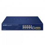 Switch: 8 x 10/100/1000Mbps, 2 x SFP, 1 x RJ-45 console, Layer 2/4, r&auml;kitav
