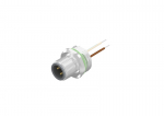 M12 konnektor, isane, 4pin, esipaneelile