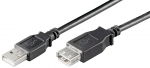 USB 2.0 pikenduskaabel A - A 5.0m, must