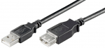 USB 2.0 pikenduskaabel A - A 0.6m, must