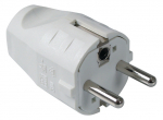 Toitepistik CEE7/7, 16A / 250V, maandusega, valge