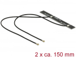 WLAN Antenn 5 dBi 2 x MHF IV /HSC MXHP32 pistik, ac/a/h/b/g/n 2.4/5GHz, 150mm PCB internal, isekleepuv
