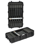 Relvakast 1178x718x427mm, veekindel, must, vahuga, ratastega, 25kg