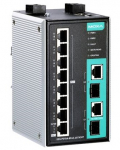 Switch: 8 x 10/100BaseT(X) PoE, 2 x 10/100/1000BaseT(X) v&otilde;i 100/1000BaseSFP, -40 kuni 75&deg;C