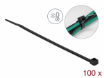 Kaablisidemed 200 &times; 3.6mm mustad, k&uuml;lmakindlad kuni -40&deg; (100tk)