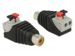 RCA (F) - Terminal Block 2pin, iseennistuvate nuppudega