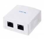 Seinakarp Cat5e 2-le RJ45 UTP Jack&Box