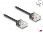 V&otilde;rgukaabel Cat6 UTP 3.0m, must, CU, Ultra Slim, l&uuml;hikese pistikuga