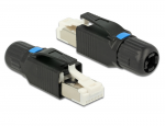 Modularpistik RJ45 Cat6a &uuml;hekiulisele/mitmekiulisele, 24-26 AWG 22-23 AWG, t&ouml;&ouml;riistavaba