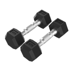 Hantlid TUNTURI Platinum Hex Rubber Dumbbell, 2x 3kg