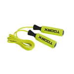 H&uuml;ppen&ouml;&ouml;r TOORX Jump Rope with Soft Grips, kollane