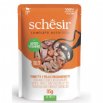 Schesir Cat Tuna, Chicken and Schrimps 85g - tuunikala, kana ja krevetid želees