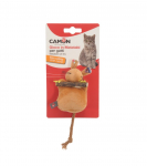 Punane. Kassidele m&otilde;eldud sametist hiir koos kasside m&auml;nguasjaga 10cm.