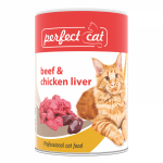 Perfect Cat Beef&Chicken Liver 400g - Konserveeritud toit kassidele (kana maks ja veiseliha)