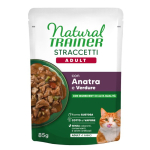 NATURAL TRAINER WET CAT ADULT DUCK 85 G - t&auml;isv&auml;&auml;rtuslik ja tasakaalustatud toit t&auml;iskasvanud kassidele, pardilihaga t&uuml;kid kastmes.
