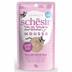 Schesir Baby Mousse Chicken&Chicken Liver 70g - kana ja kanamaksu vahustatud maitseaine kassipoegadele