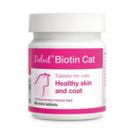 Mineraalilisand kassidele Dolvit Biotyna Cat 90 tab - tervislikuks ja ilusaks karvkatteks