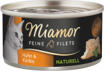 Miamor Feine Fillets Naturelle Huhn&Kurbis 80g - Kanafilee t&uuml;kid k&otilde;rvitsaga oma mahlas