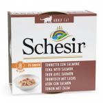 SCHESIR Cat Tuna with Salmon Sauce 70g - tuunikala ja l&otilde;he kastmes, ilma teraviljata