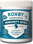 BOXBY IMMUNITY BITES 240g - toidulisand koertele alates 4. kuust, toetab koera immuuns&uuml;steemi ja v&auml;hendab s&uuml;geleva naha ebamugavust.
