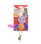 Punane. Kassidele m&otilde;eldud pehme &ouml;&ouml;kull koos kassikellaga 10cm