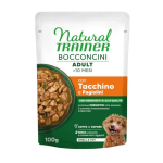 NATURAL TRAINER WET DOG S&T CHUNKS TURKEY 100 G - t&auml;isv&auml;&auml;rtuslik toit v&auml;ikestele t&otilde;ugudele, kastmes kalkuni t&uuml;kid.