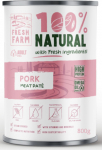 Prefera Fresh Farm Smooth pate with pork 400 gr - t&auml;isv&auml;&auml;rtuslik toit, pasteedi kujul konserveeritud toit koertele, sealiha sisaldusega.