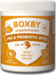BOXBY PRE & PROBIOTIC BITES 240g - toidulisand koertele, soodustab seedimist ja soolestiku tervist
