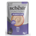 Schesir Cat Functions Mousse Digestive Chicken 70g - t&auml;isv&auml;&auml;rtuslik toit - vaht kassidele tundliku seedimisega