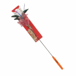 CAMON Rot. Kassidele - V&otilde;lukepp sulgedega 65cm pehme oranži k&auml;epidemega