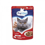 PreVital Fillet For Adult Cat With Beef In Jelly 100g - Konservid kassidele, veiseliha želees