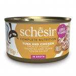 SCHESIR Cat with Tuna, Chicken Fillets and Rice natural style 85g - tuunikala, kanafilee ja riis oma mahlades