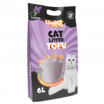 UNIQ Tofu Clumping Cat Litter Lavander 2,5kg / 6L - looduslikult granuleeritud kassiliiv lavendli aroomiga