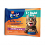 Brekkies Daily Delice Wet Cat Adult Chicken & Turkey 4x85 gr - konserv kaaslastele kassidele, mis sisaldavad kana v&otilde;i kalkunit.