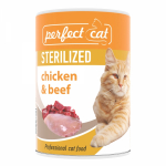 Perfect Cat Steriliseeritud Kana&Veis 400g - Konserveeritud toit kassidele (kana ja veiseliha)