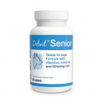 Mineraalide t&auml;iendav s&ouml;&ouml;t vanematele koertele Dolvit Senior 90 tab - koos žen&scaron;enni juurega