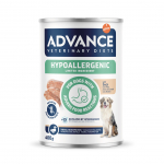 ADVANCE VETERINARY DIET DOG H&uuml;poallergeenne PART 400gr - t&auml;isv&auml;&auml;rtuslik ja tasakaalustatud dieettoit, mis on m&otilde;eldud k&otilde;ikide suurustega koertele, kellel on toidu suhtes allergilisi reaktsioone. See on valmistatud partide lihast kui ainsast loomse valgual