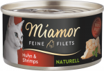 Miamor Feine Fillets Naturelle Huhn&Shrimps 80g - Kanafilee t&uuml;kkidega koos krevettidega oma mahlas